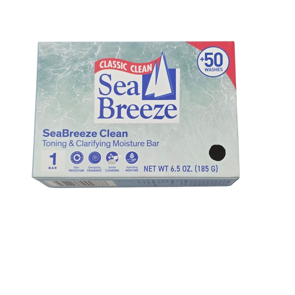 Sea Breeze Classic Clean Toning Moisture Bar 6.5oz 50+ Washes Energizing NEW